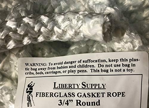 LibertySupply 3/4 Fa Kályha Ajtó Tömítés, Kerek Üvegszálas Kötél Tömítés (10 ft. roll) Alacsony Sűrűségű