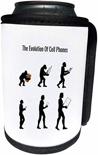 3dRose Evolúció az Ember, Illetve a Mobiltelefon - Lehet Hűvösebb Üveg Wrap (cc-363561-1)