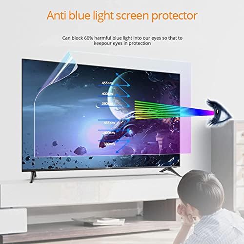 Wzglod 65 cm-es TV, képernyővédő fólia, Anti Kék Fény Képernyő Védő, Tükröződésmentes Enyhíti a Képernyő Szűrő LCD, LED,