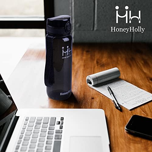 HoneyHolly Sport kulacs - 350ML - Szűrő, Víz, Üveg BPA Mentes Víz, Üveg, Üveg Vizet az Idő Jelölések, Tornaterem kulacs Gyerekeknek,
