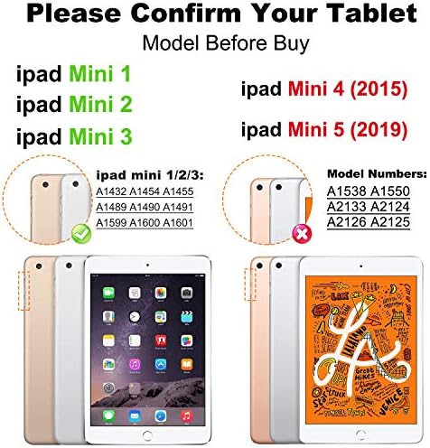 BATYUE iPad Mini 1 Esetben,az iPad Mini 2 Esetben, az iPad Mini 3-Ügyben [Nehéz] Masszív Ütésálló védőburkolat, 360 fokban
