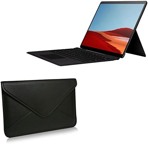 BoxWave Esetben Kompatibilis a Microsoft Surface Pro X (13) - Elite Leather Messenger, Táska, műbőr tok Boríték Design Microsoft