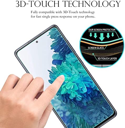 LYUNSN [3+3Pack] a Samsung Galaxy S20 FE 5G Edzett Üveg kijelző Védő fólia + Kamera Lencséjét Védő 9H Keménység Buborék Szabad