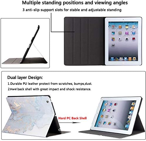 Uliking Apple iPad 2/iPad 3/iPad 4 (Régi Modell) Trifold Smart Case 9,7 hüvelykes, iPad 4./3./2. Generáció (2012/2012/2011