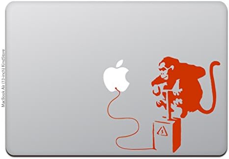 Kedves Áruház MacBook Air/Pro 11 / 13 Hüvelykes MacBook Matrica Banksy Majom Bomba 13 Fehér M425-13-W