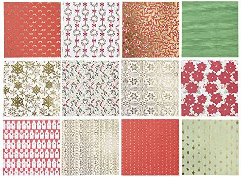 Martha Stewart Papír Pad-Piros/Fehér/Zöld 6x6 Paperpad, 6 x 6 cm, Többszínű