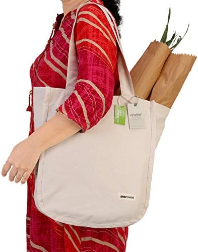 AMOUR INFINI Újrafelhasználható Bevásárló Táskák Üveg Ujjú | Organikus Pamut | 3 | Tote Bags Élelmiszerbolt, Zöldség