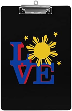 Fülöp-szigeteki Nap a Szerelem Divat Vágólapra Letter Méretű Dekorációs Papírok, Alacsony Profil, Fém Klip 9 X 12,5