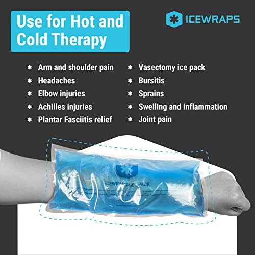ICEWRAPS Extra Nagy, 6x12 Gél Jég A Sérülések Újrafelhasználható és Kicsi, Kerek, Gel Ice Csomag Sérülések Ruhával Hátlap