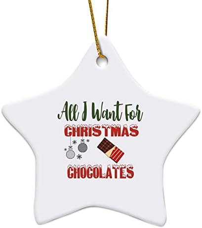 3 Inch Karácsonyra Csokoládé Idézet OrnamentsStarChristmas Díszek a Gyerekek, Fiúk, Lányok Lógó Díszek a karácsonyfa Dekoráció