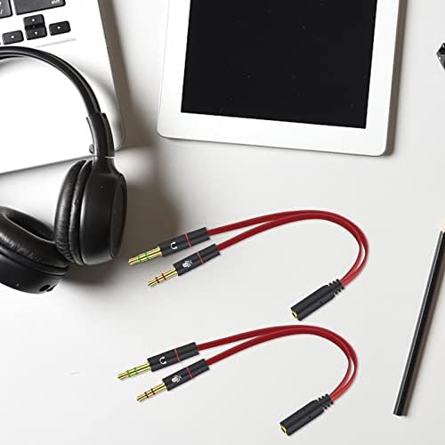 QIUCABLE Splitter 3,5 mm-es Fejhallgató-Mikrofon, Sztereó Audio Kábel a Számítógép - Fülhallgató Y Hosszabbító Kábel a 3,5