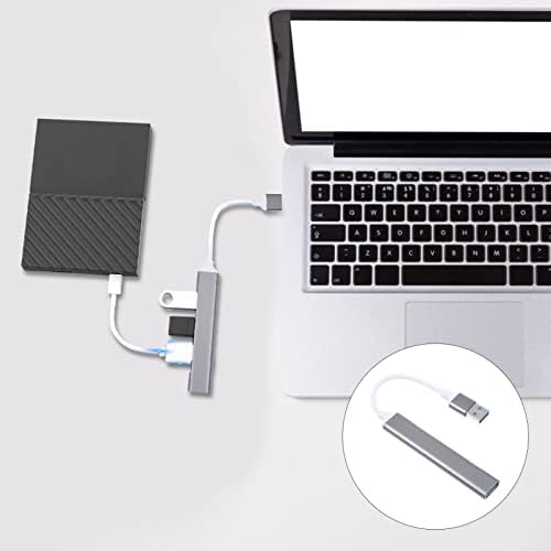 Mobestech USB Elosztó 4 Alumínium USB Port Alufelni merevlemezt, Multi-Port Mobil Flash Használatra Jogosult -Port Kompatibilis