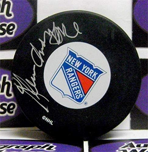 Glenn Anderson aláírt Korongot (New York Rangers) - Dedikált NHL Korong