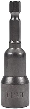 Bettomshin 1/4 Gyors szerszámcsere-Hex Szár 11mm Dió Szetter Vezető Fúró, 65mm, Hossz, Metrikus Nem-mágneses 1db