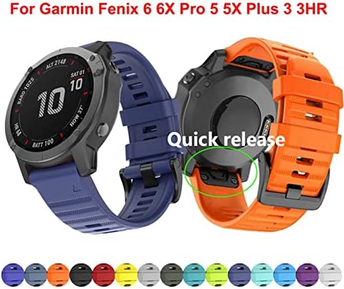 SOUMIX a Garmin Fenix 6S 6 6X Pro 5S 5 5X Plus Easy fit Szilikon watchband gyorskioldó 20 22 26mm a Fenix 3HR Divat csuklópánt