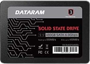 Dataram 480GB 2.5 SSD Meghajtó szilárdtestalapú Meghajtó Kompatibilis MSI B250 Szerencsejáték PRO Szén