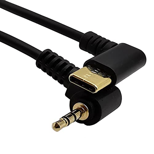 Seadream USB-C-2,5 mm-es Audio Kábel Dupla Szögletes USB Típus C-2, 5 mm-es Férfi AUX Fejhallgató Jack Kábel, Aranyozott,30cm