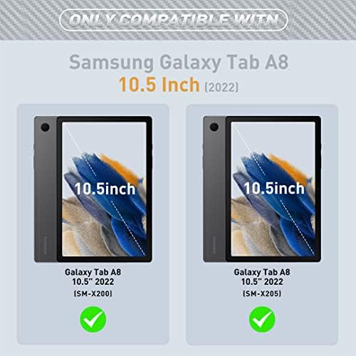 CYMUM Teljes Test védőtok Samsung Galaxy Tab 8 10.5 hüvelykes Tablet Fekete,Kemény PC & Puha TPU Táblázat Esetben