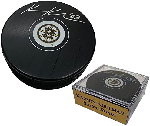 Karson Kulhman Autogramot Korong Bruins B - Dedikált NHL Korong