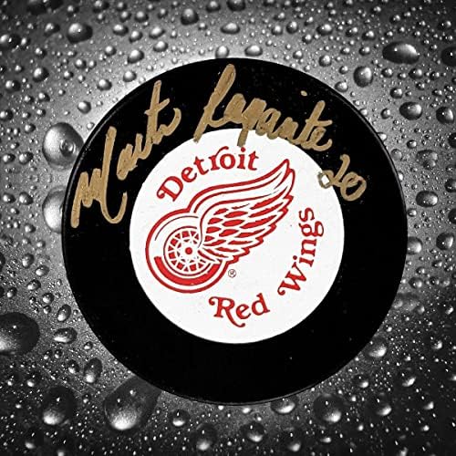 Martin Lapointe Detroit Red Wings Dedikált Puck - Dedikált NHL Korong