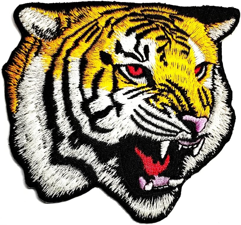 Kleenplus Tigris Arcát, Fejét Tigris Tapasz Természetes Állatok Safari Állatkert Rajzfilm Hímzett Applied Kézműves Kézzel