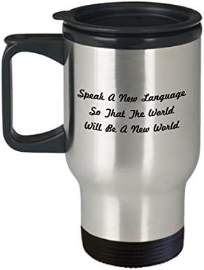 Laza, Vicces, Egyedi angoltanár Kávés Bögre Tea Csésze Tökéletes Férfi Nő Beszél Egy Új Nyelvet úgy, Hogy A Világ Egy Új