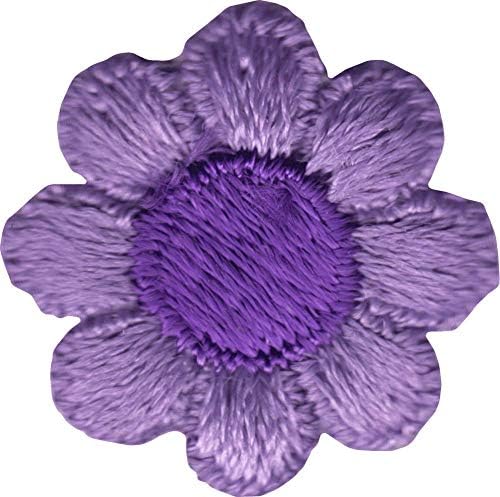 Százszorszép Virág - Sötét Lila, Világos Center - Hímzett Varrni, vagy Vas a Patch