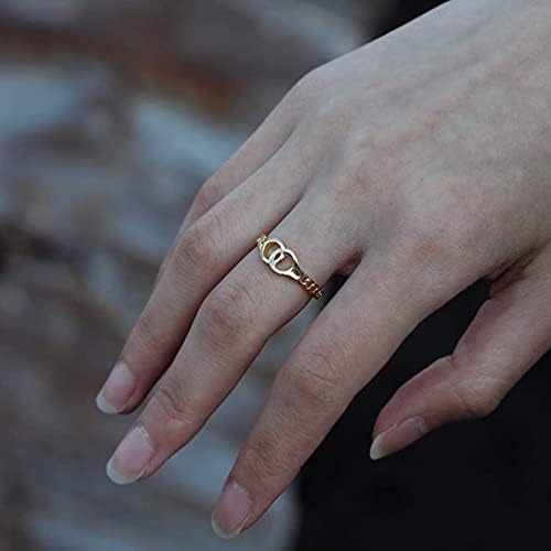 Happyyami Vintage Gyűrű Regény Gyűrű Bilincs Gyűrű, Ékszerek Bilincs Lánc, Gyűrű, Ajándék Javaslat Gyűrű