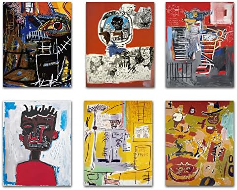 Goipwss Basquiat Plakát, Graffiti Wall Art Plakátok Jean Michel Basquiat Wall Art Híres Művész Festmény Jean-Michel Basquiat
