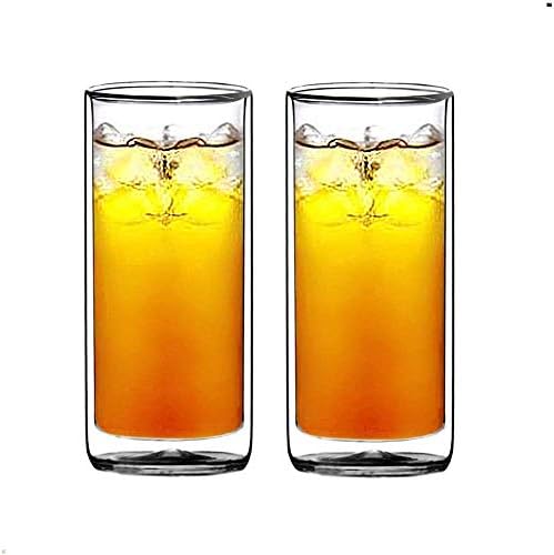 Nap Tea Szett (4) Erős, duplafalú Szemüveg - 16oz Poharat Sörös Poharak, 9oz Régi Whiskys Poharak (Boroszilikát Üveg, Nem