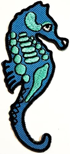 Kleenplus 2db. Tengeri Ló Kék Foltok Matrica Csikóhal Víz alatti Állati Aranyos Rajzfilm Hímzéssel, Vas Szövet Applied DIY
