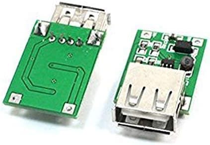 UIOTEC 5db 0.9 V 5V DC-DC Átalakító USB Lépés Boost Modul 600mA Zöld + Ezüst