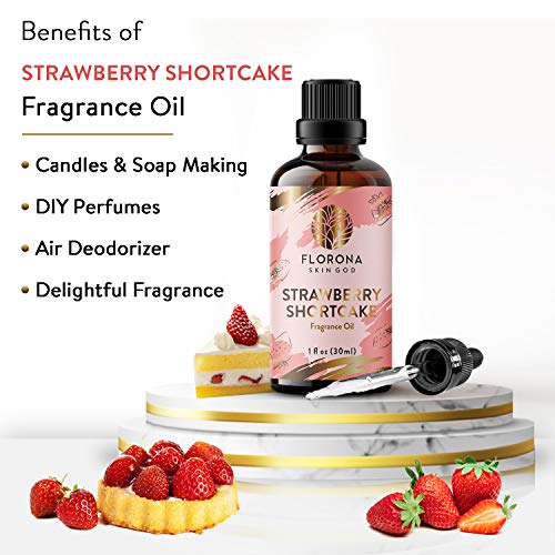 Florona Strawberry Shortcake Prémium Minőségű Illat Olaj - 1 fl oz a Szappan Készítése, gyertyakészítés, Diffúzor Aromaterápiás