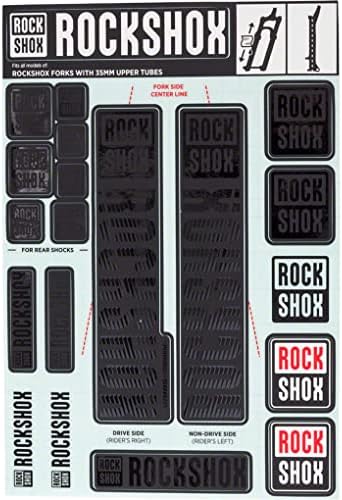 RockShox Matrica Készlet, 35mm, Stealth Fekete