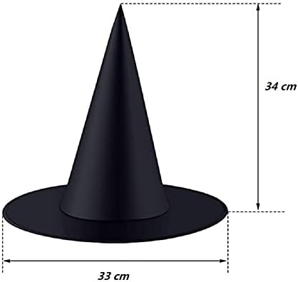 2 DB Fekete Boszorkány Kalap Varázsló Kalap Halloween Jelmez, Party Dekoráció Kiegészítők Húsvéti Kalap
