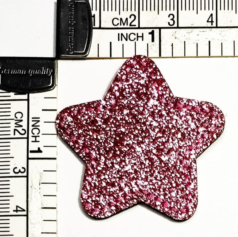 Kleenplus Mini Csillogó Rózsaszín Csillag Rajzfilm Varrni Vas a Patch Hímzett Applied Kézműves Kézzel készített Ruhák Ruha