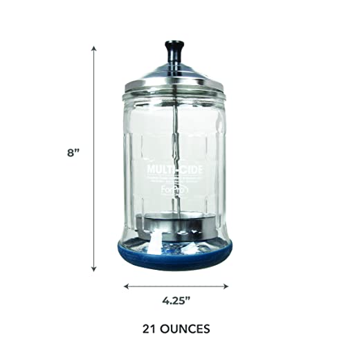 ForPro Multi-Gyilkosság közepes méretű Fertőtlenítő Jar - Fertőtlenítő üvegedénybe Manikűr & Spa Végrehajtja - 21 Dkg, 8