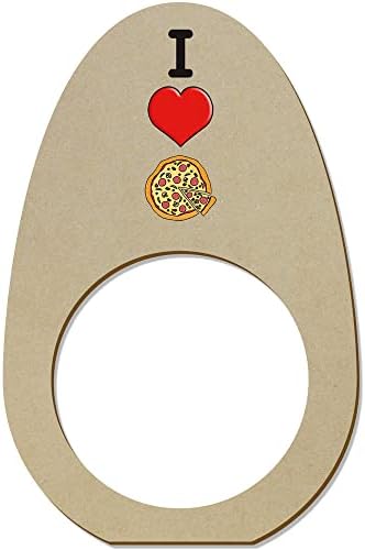 Azeeda 5 x 'Imádom a Pizzát' Fa Szalvéta Gyűrű/Jogosultjai (NR00051615)