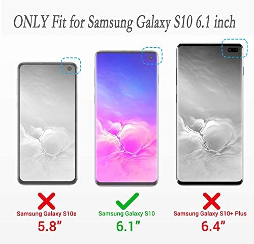YmhxcY Galaxy S10 Esetben Samsung S10 Esetben a 2 Pack Egyéni Gyógyító Rugalmas TPU Film+2 Csomag Lencse Védő, [Katonai]
