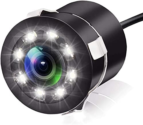 Tolatókamera, 18.5 mm CCD Fordított Biztonsági Kamera, 170° Látószög tolatókamera éjjellátó 8 LED-es Lámpák, Parkoló Kamera