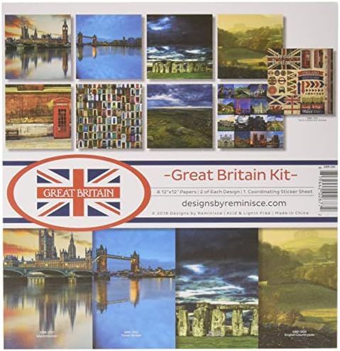Emlékszünk a nagy-Britannia Scrapbook Gyűjtemény Készlet, Több Szín Paletta 12-x-12-Es
