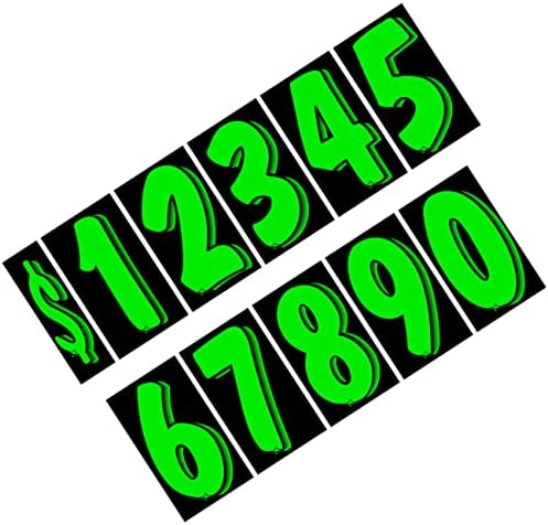VERSA-KATEGÓRIA 7.5 Fekete/Zöld Vinyl Matricák Száma 11 Tucat Meghatározott Szélvédő Árak & 1 Csomag Minden, a Vásárlás Itt