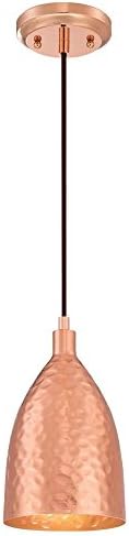 A Westinghouse Világítás 6105400 Egy-Fény Beltéri Mini Medál, Kalapált Réz Kivitelben, Bronz