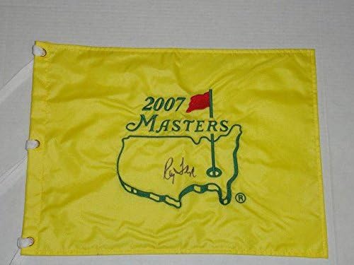 Raymond Floyd Aláírt 2007 Mesterek Pin Zászló Dedikált 1976 Bajnok Hof Ray - Dedikált Golf Pin Zászlók