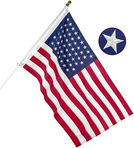 Amerikai Zászló 2x3 ft: Leghosszabb ideig Tartó amerikai Zászló, Készült Nylon, Hímzett Csillagok,Varrott Csíkok, Sárgaréz