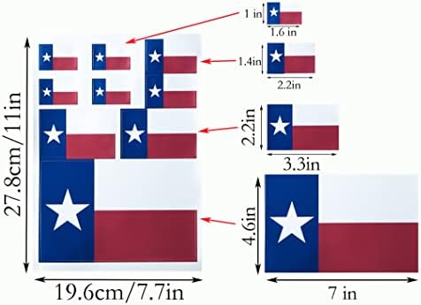 HSQCEZ 3 Csomag(27Pcs) Texas Zászló Matrica -Taktikai Texas Zászlók Fényvisszaverő Vinil Autó Matrica,Matricák Járművek,