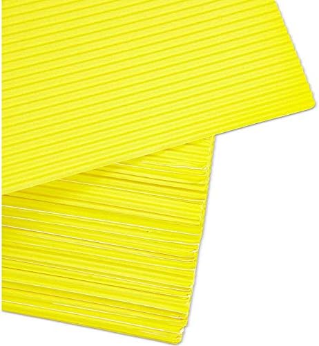 Hullámpapír Papír Lap (8,5 x 11, Sárga, 48-Pack)