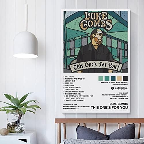 Luke Combs – Ez Neked Vászon Plakátok Wall Art Hálószoba, Iroda Szoba Dekoráció Ajándék Unframe-style12x18inch(30x45cm)